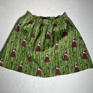 Blue platypus green midi skirt